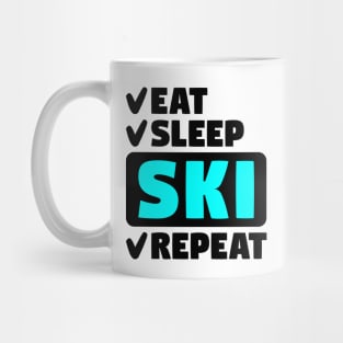 Eat, sleep, ski, repeat Mug